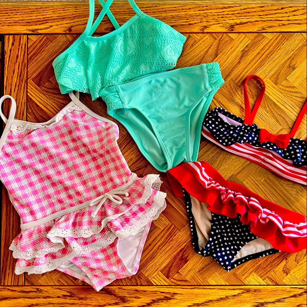 Girls 3T bathing suit lot. 3 different bathing suits. All size 3T.